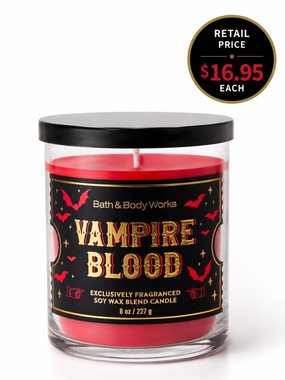 Bath & Body Works Vampire Blood Single Wick Candles Set of 2 NEW Halloween NIB - Picture 4 of 7